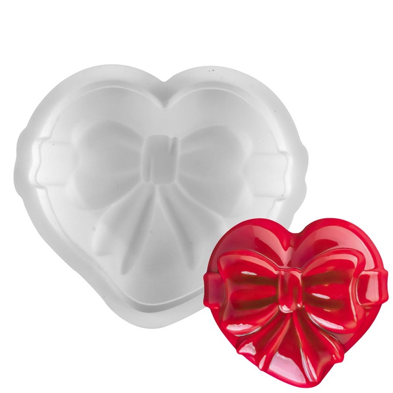 6" Heart w/ Bow Smash Heart Silicone Baking & Freezing Mold