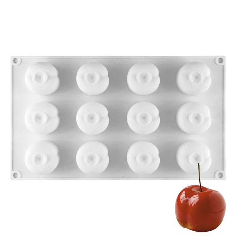 Cherry/Apple Silicone Baking Mold - 12 Cavity