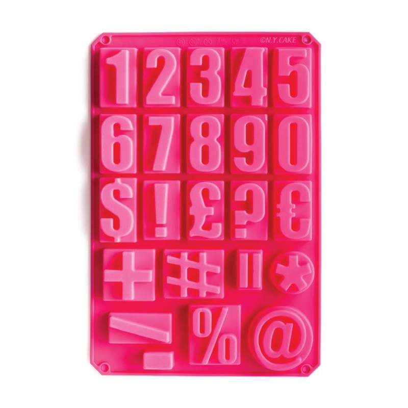 Silicone Baking Mold-Numbers & Social Media Icons