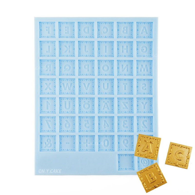 Puzzle Letters & Numbers Silicone Mold