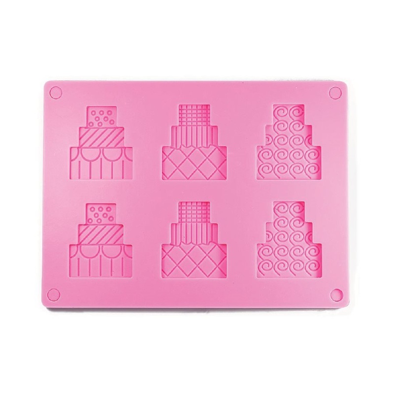 Wedding Cake Silicone Chocolate Mold 2 Piece