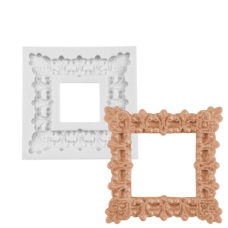 Square Sparkle  Picture Frame Silicone Mold