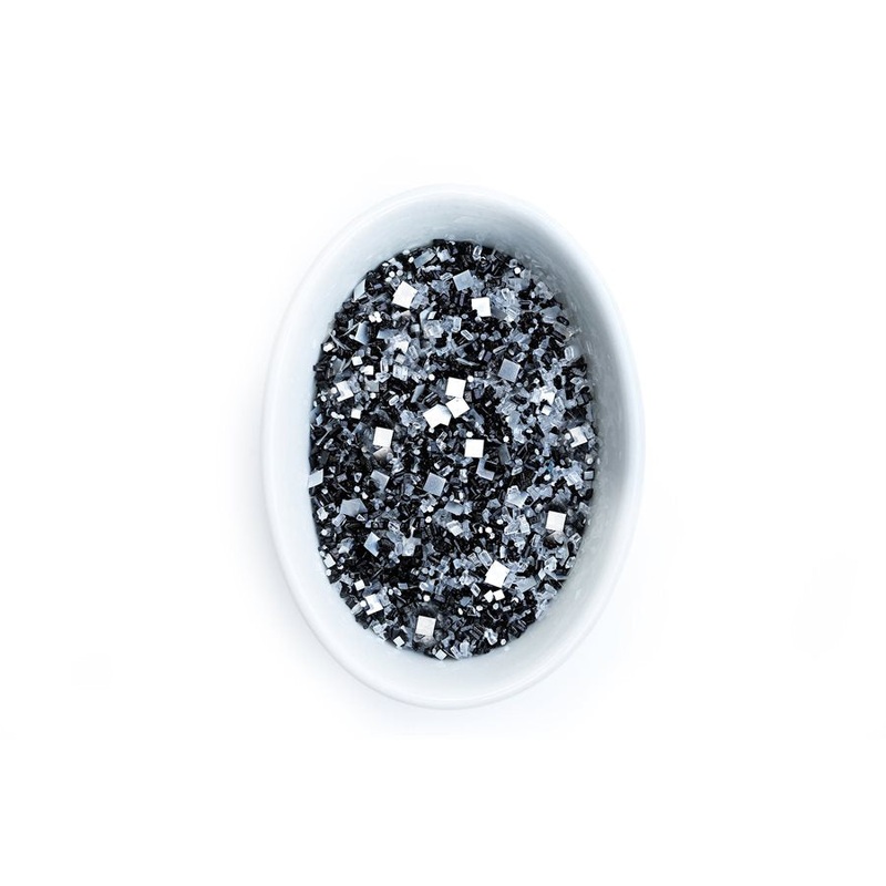 Black & White Glittery Sugar 3 Ounces