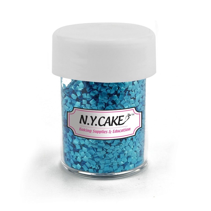 Edible Glitter Blue Squares  8.7 Grams