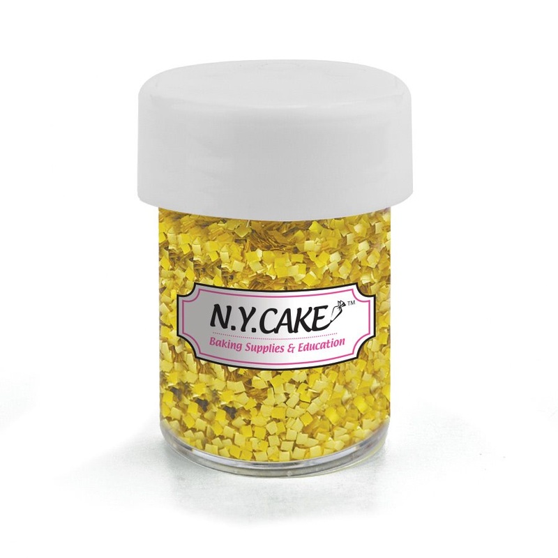 Edible Glitter Gold Squares  8.7 Grams