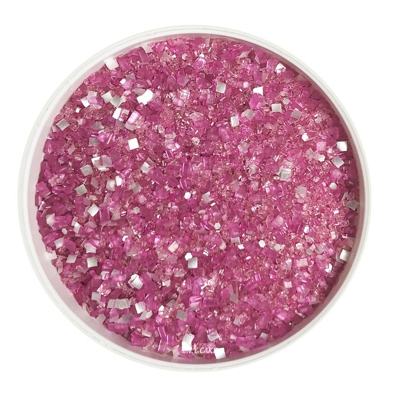 Fuchsia Glittery Sugar 3 Ounces