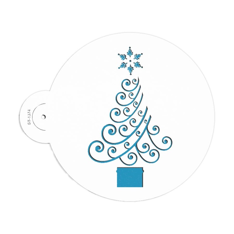 Classy Christmas Tree Stencil for Cakes, Cookies, Cupcakes, & Macarons