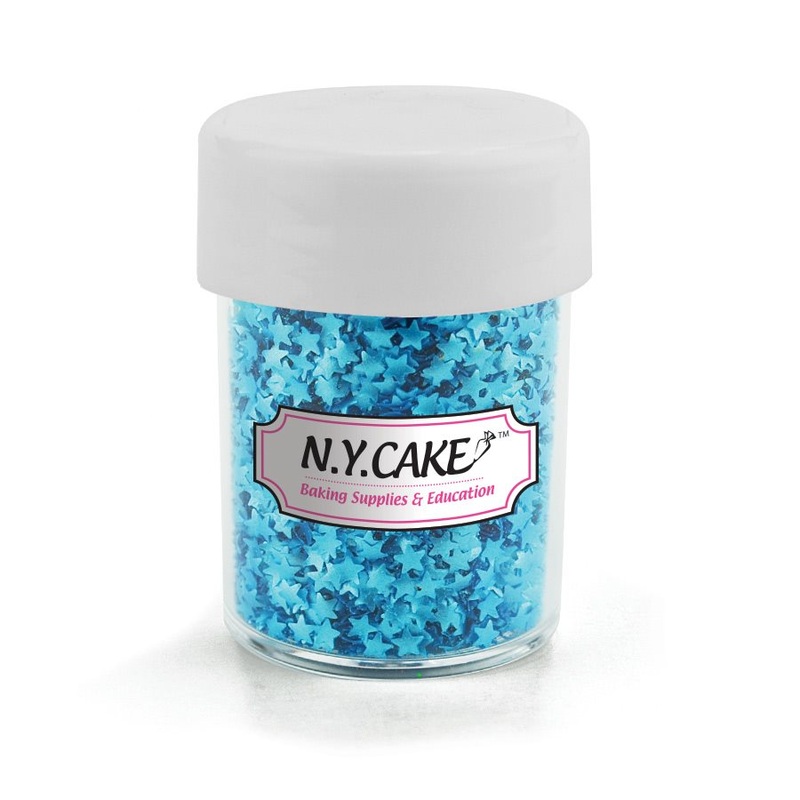 Edible Glitter Blue Stars  - 4.5 Grams