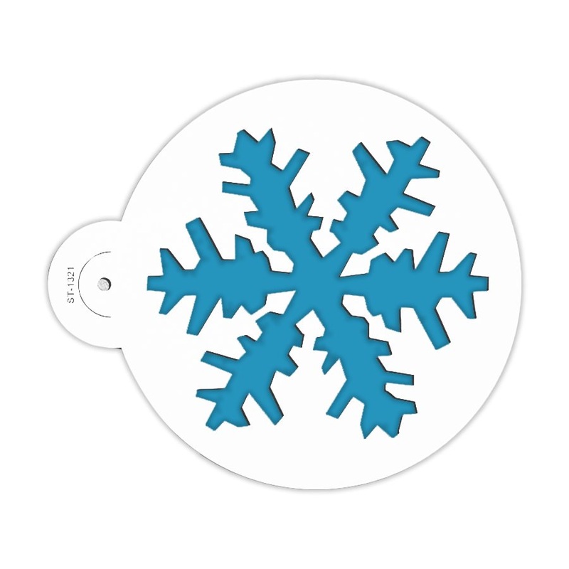 Sharp Snowflake Stencil for Cakes, Cookies, Cupcakes, & Macarons