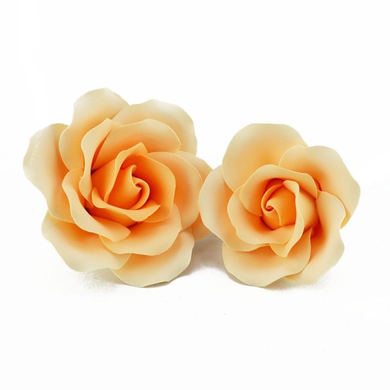Grand Rose Peach Sugar Flowers