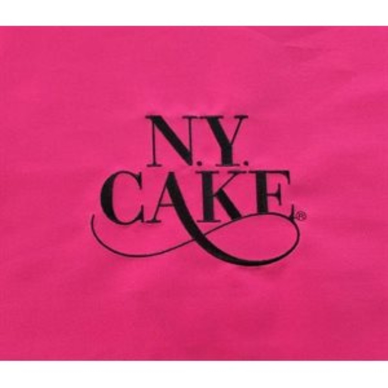 Pink Apron with NY Cake Embroidered. Logo