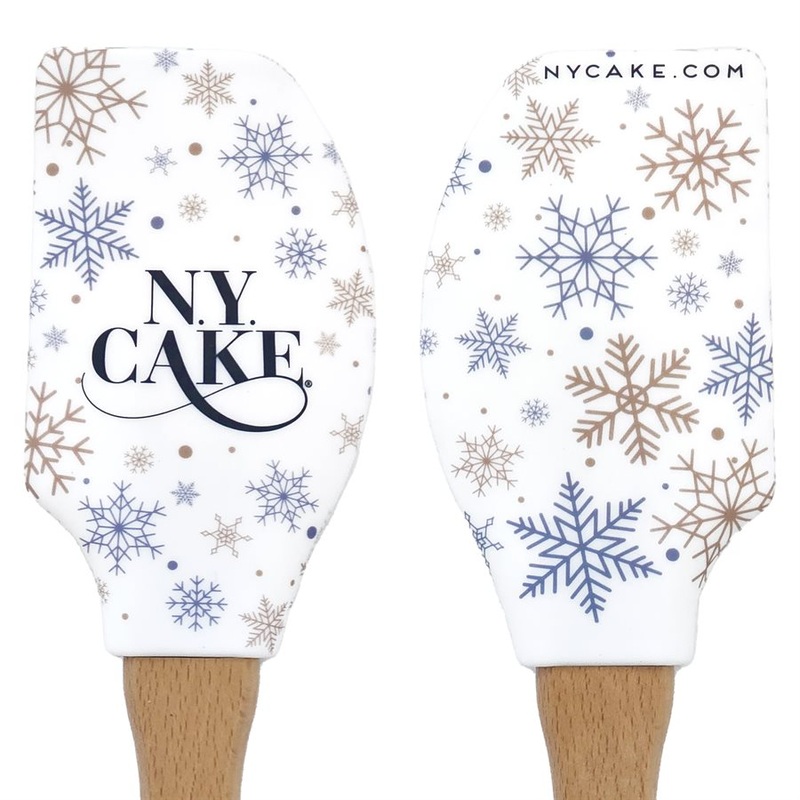 "Snowflakes" Silicone Spatula w/ Wooden Handle