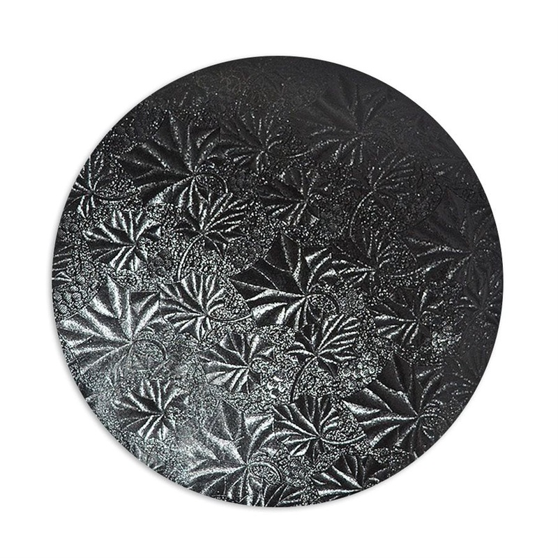 10" Black Round Cake Drum Board, 1/2" Thick