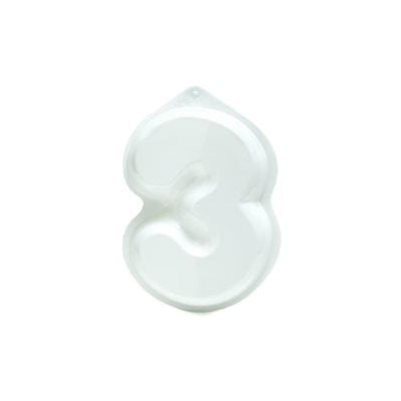 Number 3 Plastic Cake Pan 6 X 8 Inch