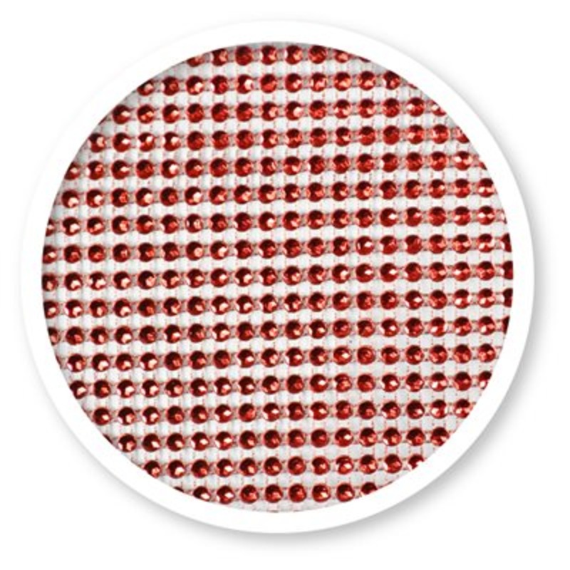 Red Rhinestone Cake Bling 10 Yards