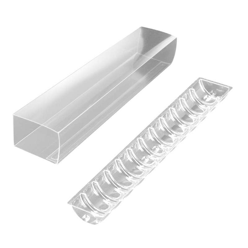 Clear Macaron Container w/ Base & Sleeve - Holds 12