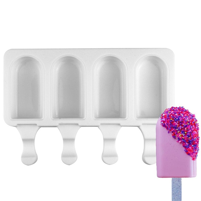 Silicone Mold for Cakesicles and Ice Cream Pop, "Classic Bar" - 4 Cavity