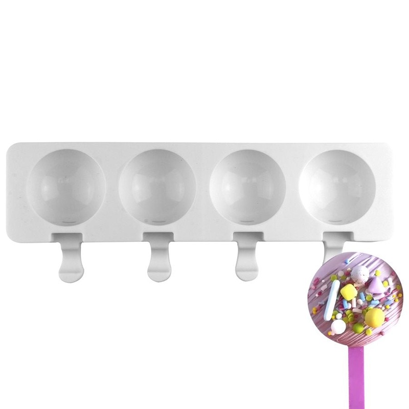 Silicone Mold for Cakesicles and Ice Cream Pop, "Cookie" - 4 Cavity
