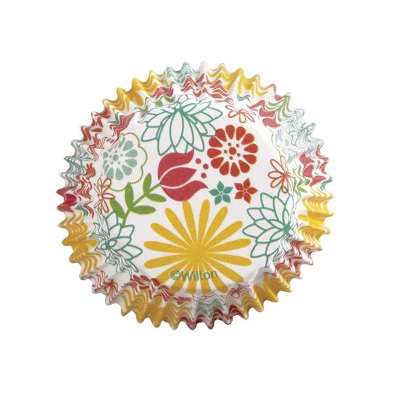 Modern Garden Party Mini Cupcake Liners- 100 pcs By Wilton