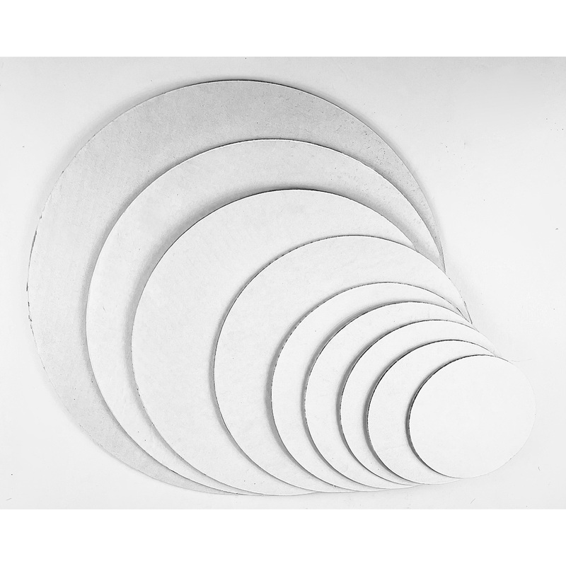 Round White Corrugated Cake Board