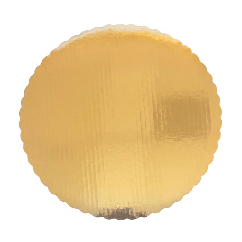 Scalloped Gold Cake Board-Sizes range from 3",5",7",10" and 12"