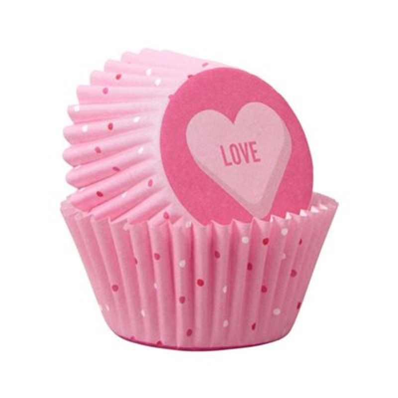 Scattered Heart Mini  Cupcake Baking Cups-100 CT