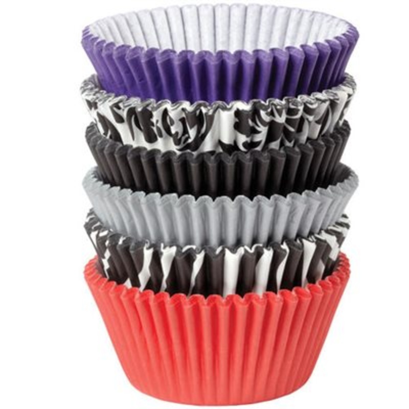Zebra & Damask Baking Cups 150 pcs