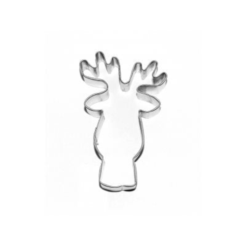 Reindeer Face Cookie Cutter 3 1/2 Inch
