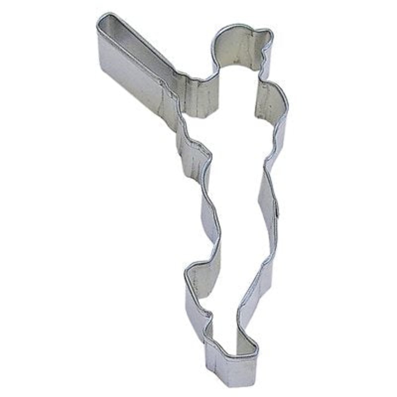 Baseball Player Cookie Cutter 4 1/2 Inch