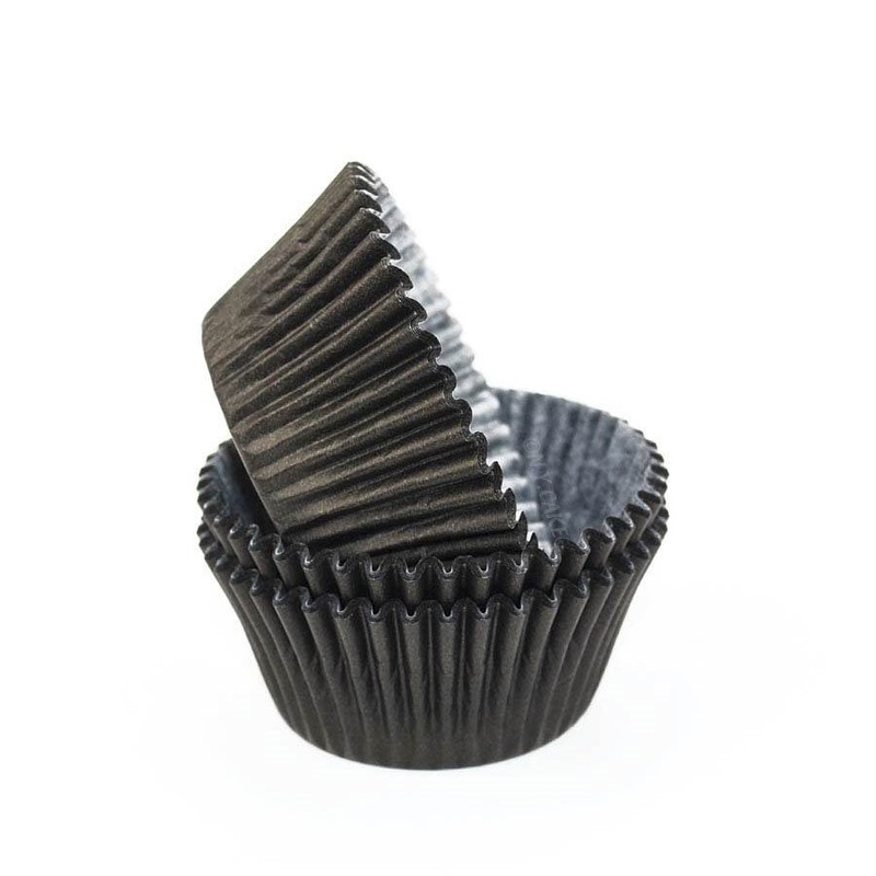 Black Glassine Standard Cupcake Baking Cup Liner