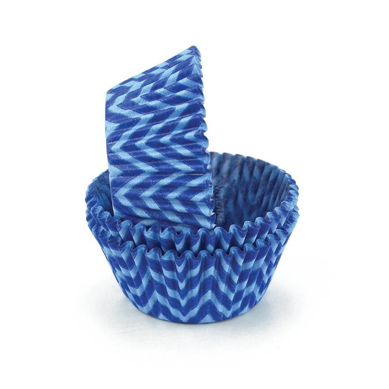 Chevron Blue Standard Cupcake Baking Cup Liner