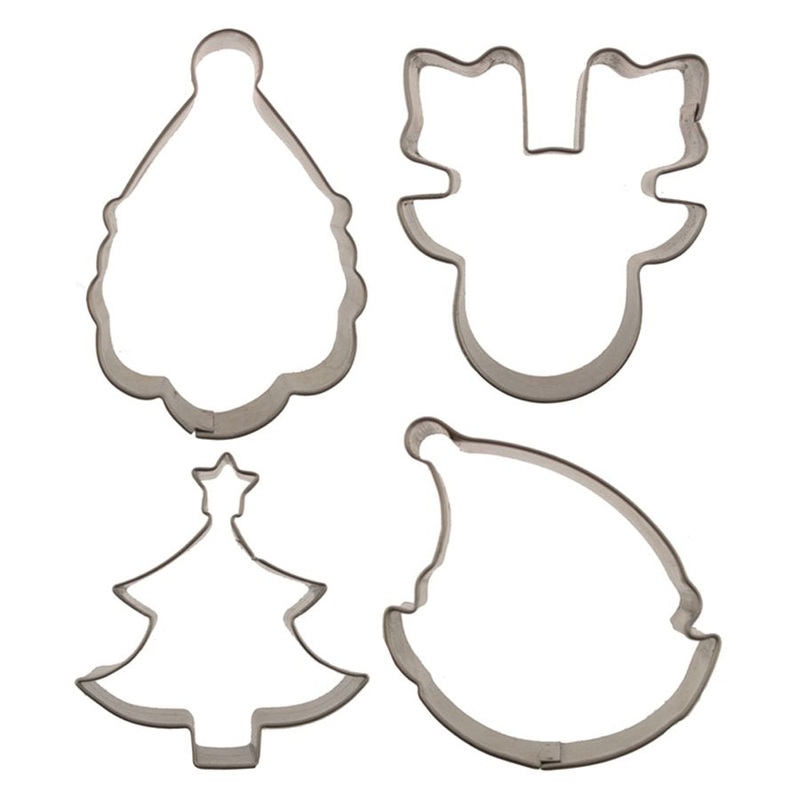 Cutie Cupcake Christmas Cookie Cutter Set 4 Pcs.