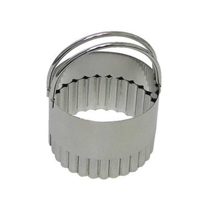 Fluted Biscuit Round Cookie Cutter-Stainless Steel  2 1/3 Inch