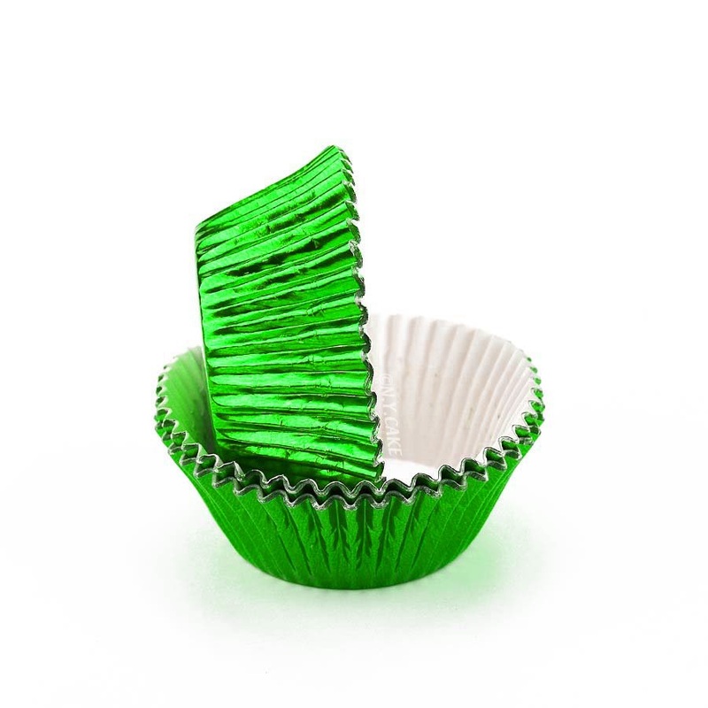 Green Foil Standard Cupcake Baking Cup Liner