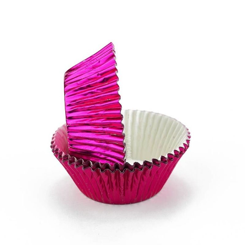 Hot Pink Foil Standard Cupcake Baking Cup Liner