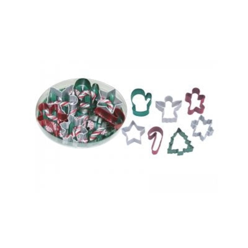 Mini Christmas Cookie Cutter Set Poly Resin 7 Pcs.
