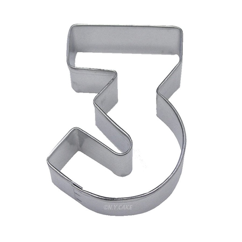 Number 3  Cookie Cutter 3 Inch