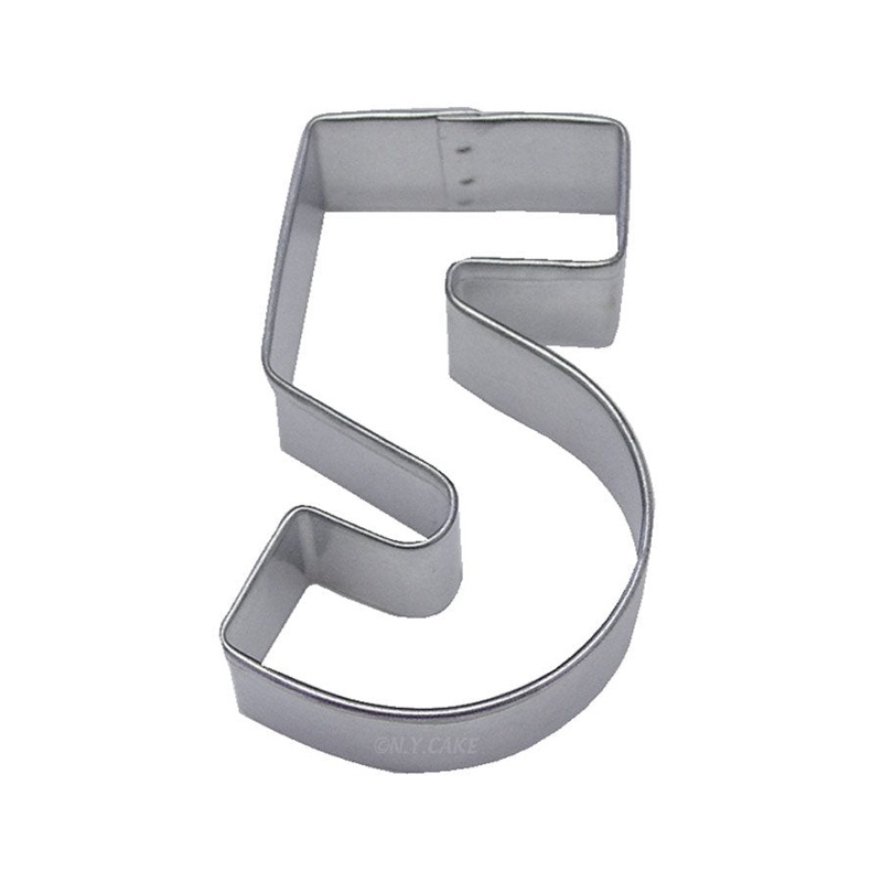 Number 5  Cookie Cutter 3 Inch