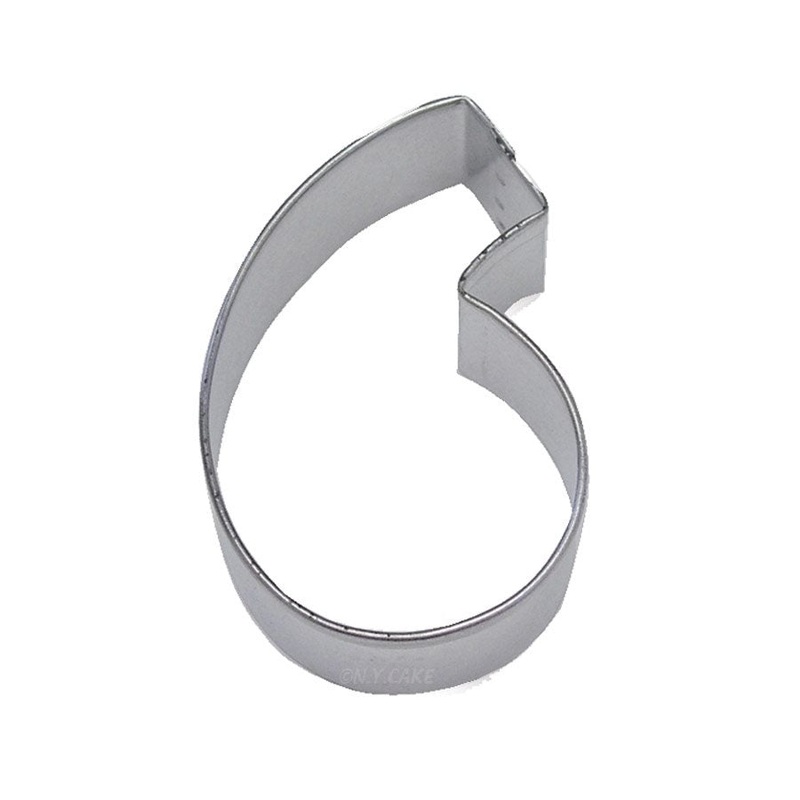 Number 6  Cookie Cutter 3 Inch