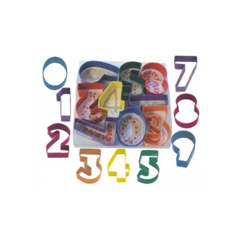 Number Cookie Cutter Set Poly Resin 9 Pcs.