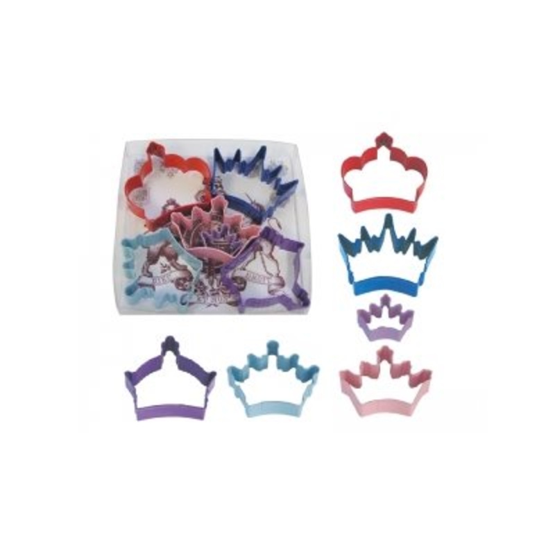 Princess & Crown Cookie Cutter Set Poly Resin 6 Pcs.