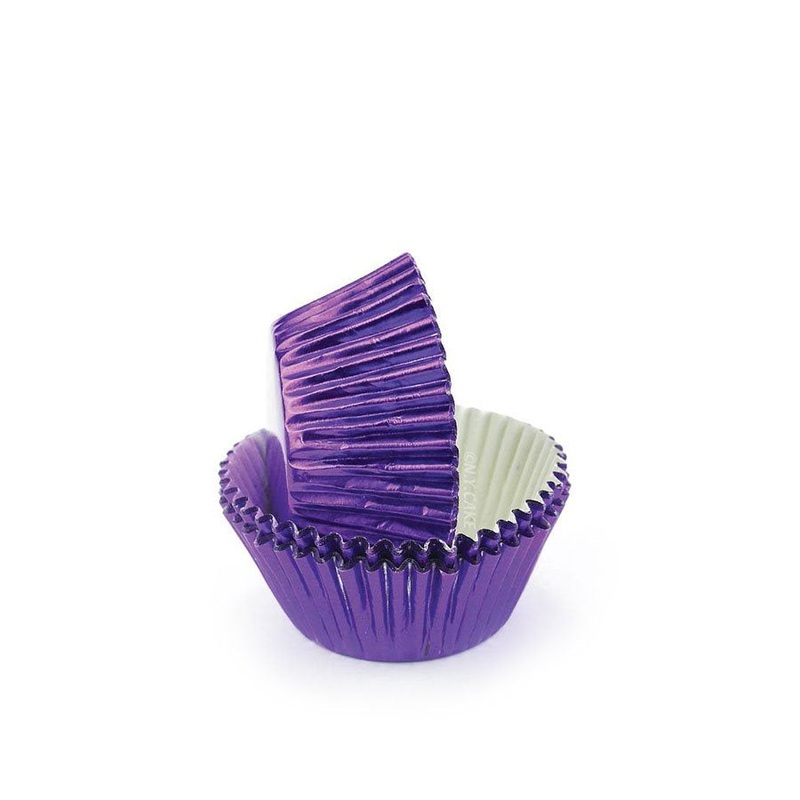Purple Foil Mini Cupcake Baking Cup Liner
