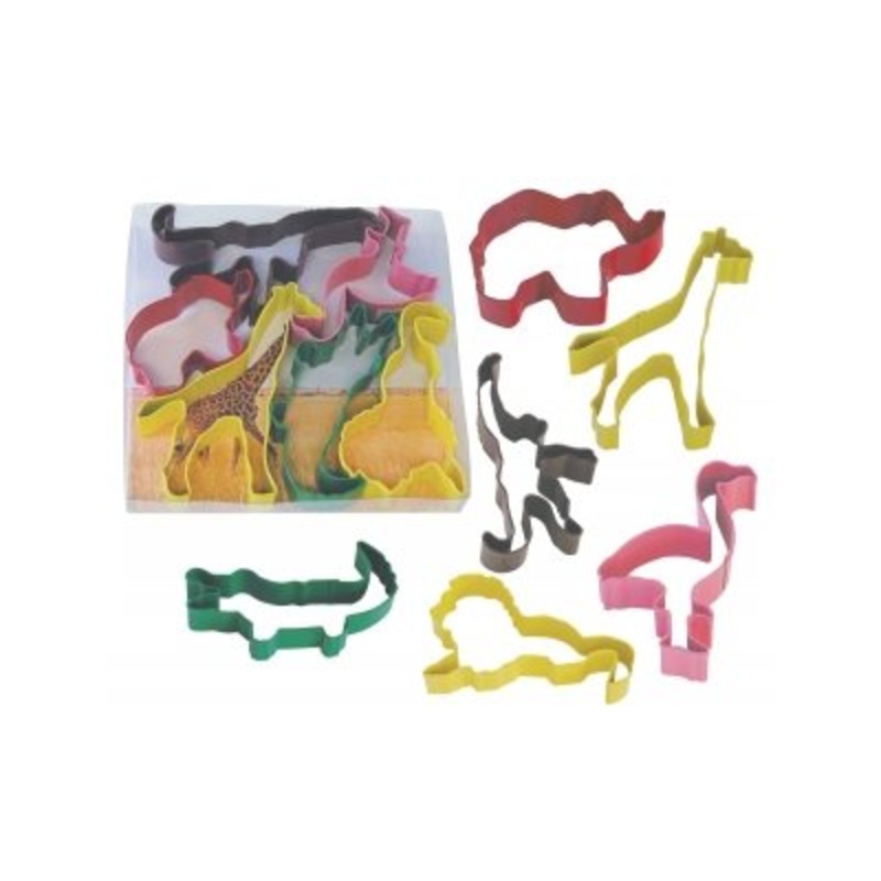 Safari Animal Cookie Cutter Poly Resin Set of 6