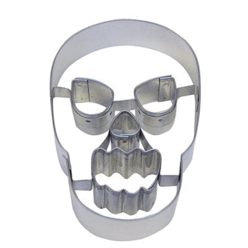 Skull Cookie Cutter with Cut Outs 3 1/4 Inch