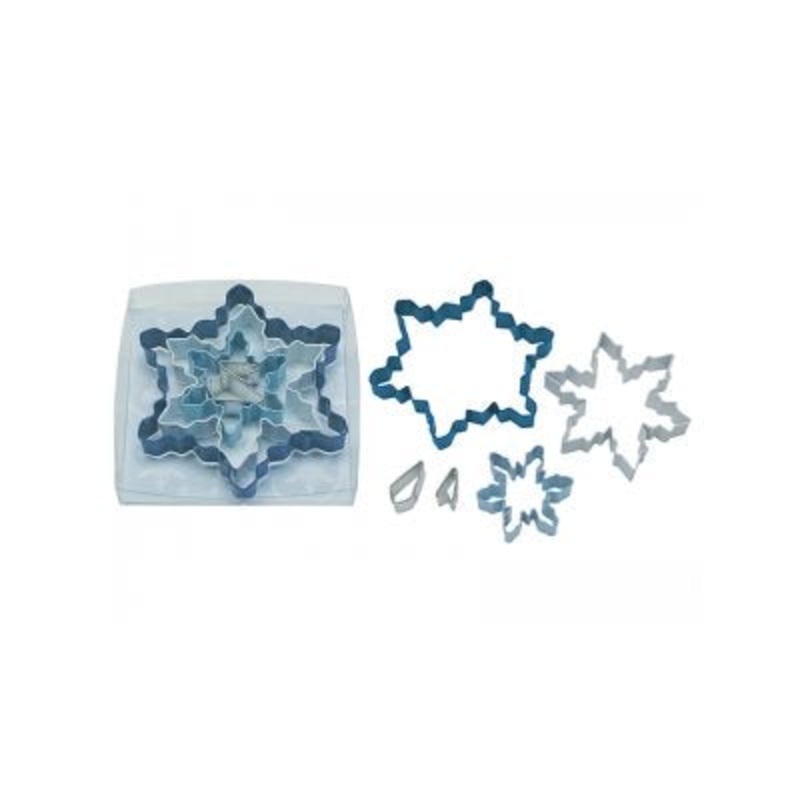 Snowflake Cookie Cutter Set Poly Resin 5 Pcs.