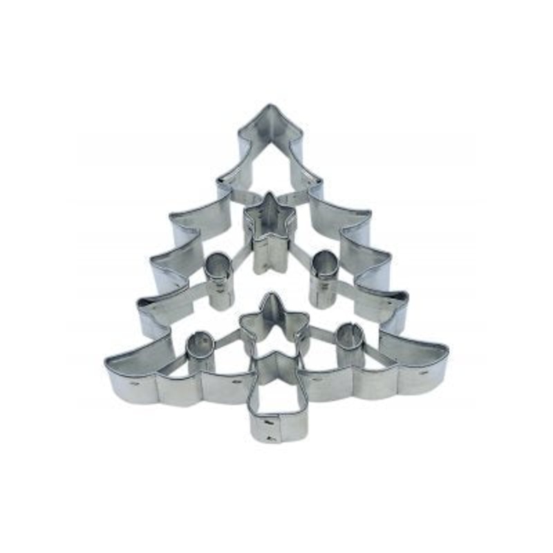 Tree Cookie Cutter with Cut Outs 3 Inch