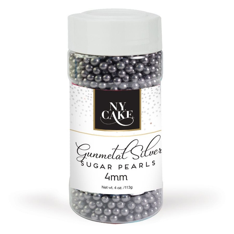 Gunmetal Sugar Pearls 4 mm