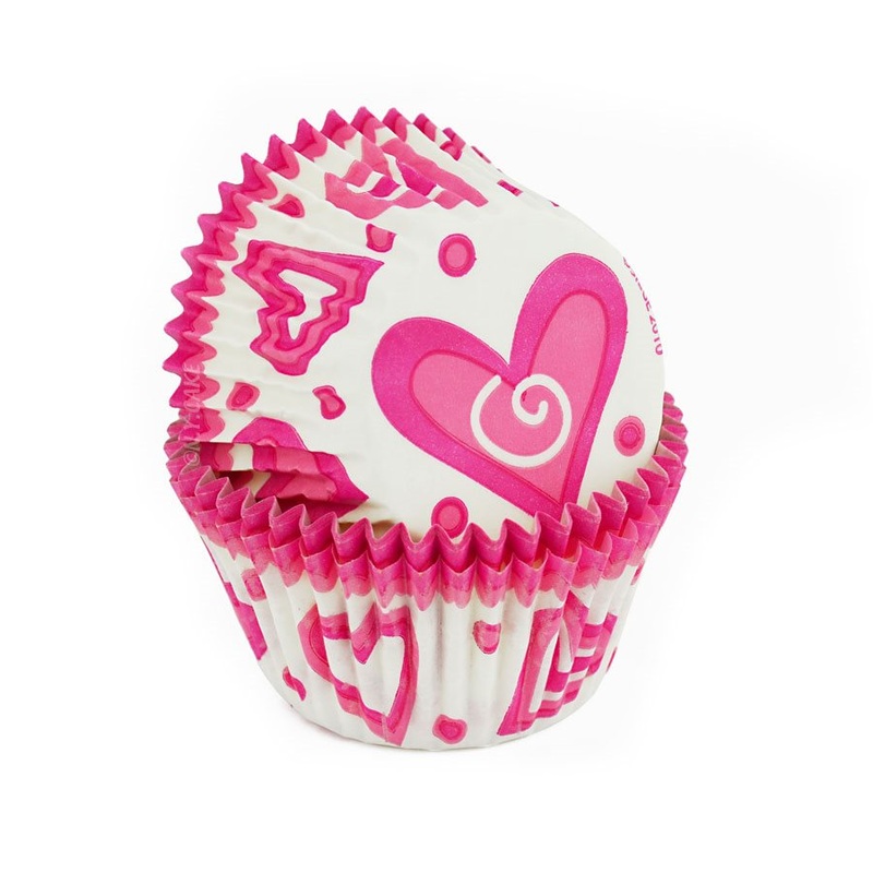 Happy Hearts Standard Cupcake Baking Cup Liner -Pack of  32