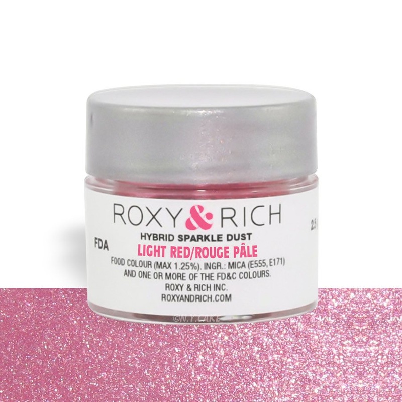Light Red/Bubblegum Pink Edible Hybrid Sparkle Dust By Roxy Rich 2.5 gram