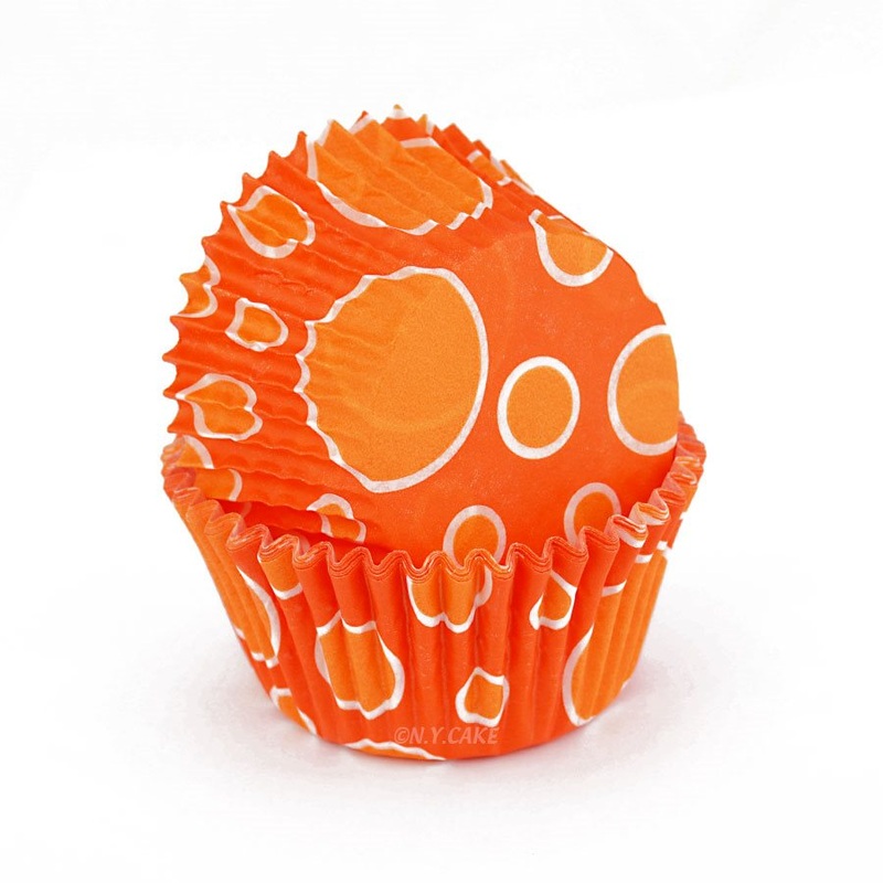 Orange Dots Standard Cupcake Baking Cup Liner -Pack of  32